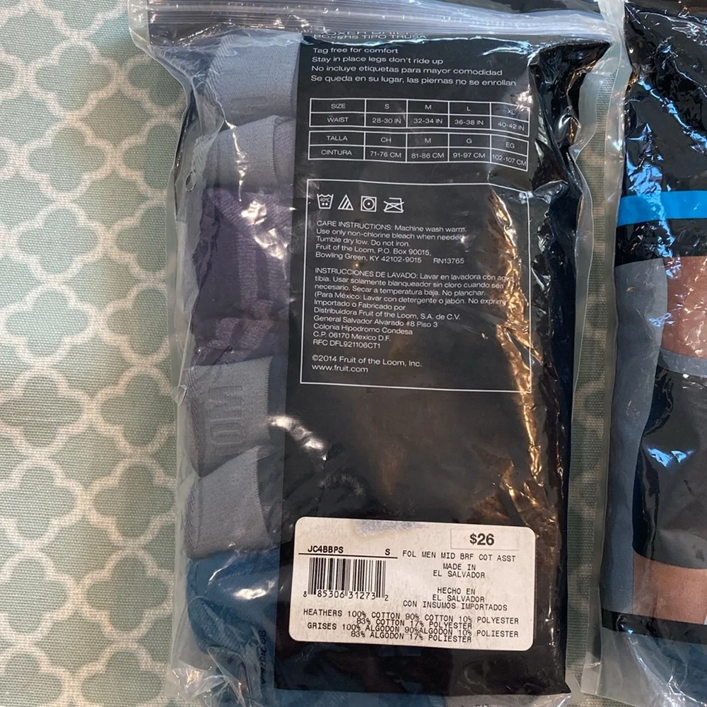 NEW 7 Pairs Fruit of the Loom Boxer Briefs Small